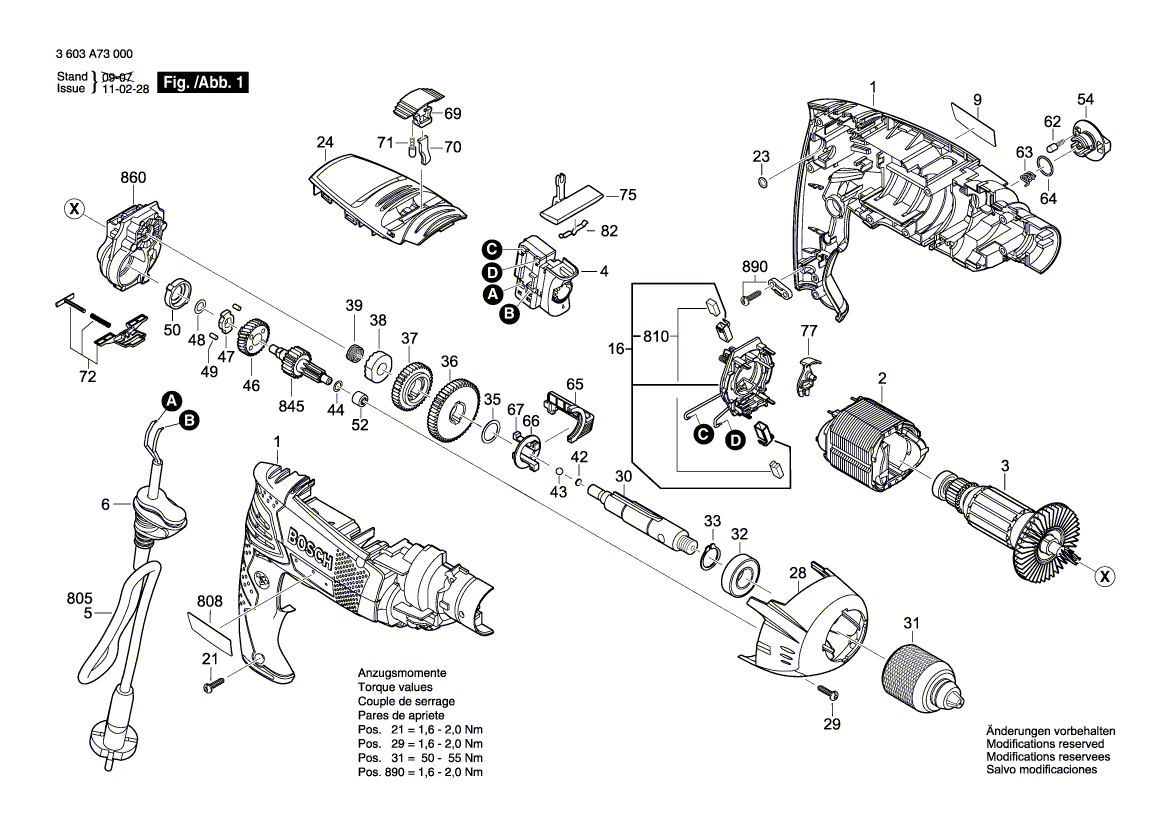 Bosch PSB 850 2 RE Yedek Parça